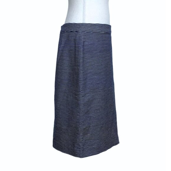 KATE SPADE SATURDAY WHITE NAVY STRIPED NAUTICAL FRONT SLIT MINI SKIRT - 8 - Picture 3 of 10